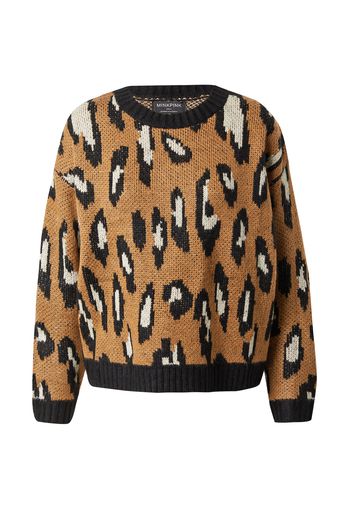 MINKPINK Pullover 'LATIFAH'  marrone chiaro / nero / crema