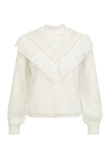 Miss Selfridge Petite Camicia da donna 'VICTORIANA'  crema