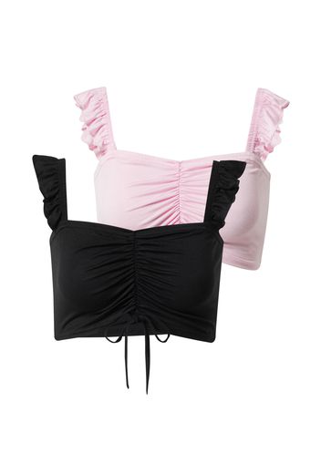 Missguided Top  nero / rosa