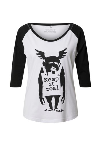 Mister Tee Curvy Maglietta 'Banksy´s Graffiti'  bianco / nero