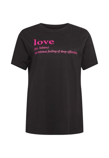 Mister Tee Curvy Maglietta 'Love Definition'  nero / rosa neon