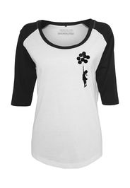 Mister Tee Curvy Maglietta 'Banksy Balloons'  nero / bianco