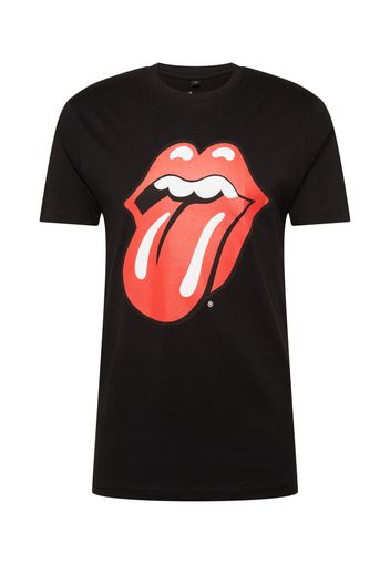 Mister Tee Maglietta 'Rolling Stones Tongue'  rosso / nero / bianco