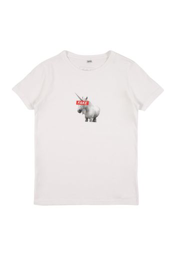 Mister Tee Maglietta ' Fake Unicorn '  bianco / grigio / rosso