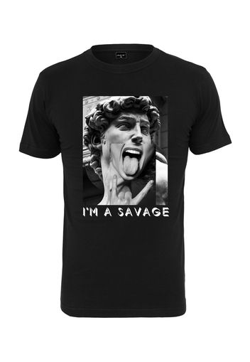 Mister Tee Maglietta 'I´m A Savage'  nero / grigio / bianco