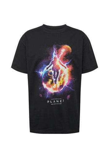 Mister Tee Maglietta 'Electric Planet'  nero / colori misti