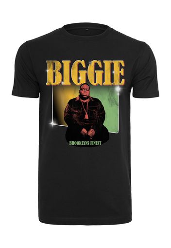 Mister Tee Maglietta 'Notorious Big Finest'  nero / salmone / giallo oro / bianco / verde chiaro