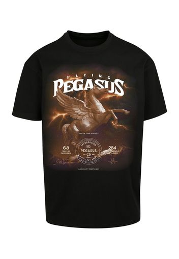 Mister Tee Maglietta 'Pegasus'  nero / bianco / miele