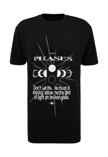 Mister Tee Maglietta 'Moon Phases'  nero / bianco