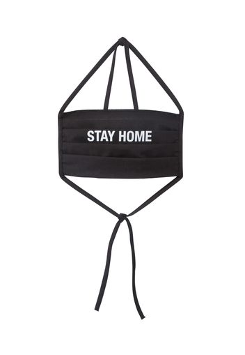 Mister Tee Foulard 'Stay Home'  nero / bianco