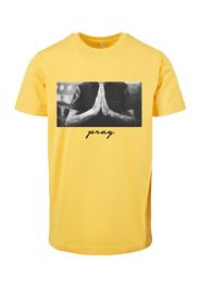 Mister Tee Maglietta 'Pray'  giallo / nero / bianco