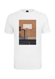 Mister Tee Maglietta 'Pizza Basketball Court'  bianco / marrone