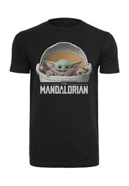 Mister Tee Maglietta 'Baby Yoda Mandalorian'  nero / grigio / arancione / marrone chiaro / menta