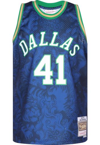 Mitchell & Ness Maglia trikot 'Nowitzki'  blu / blu scuro / verde / bianco