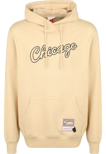 Mitchell & Ness Felpa  beige / nero