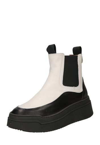 MJUS Boots chelsea 'LIBO'  nero / bianco lana