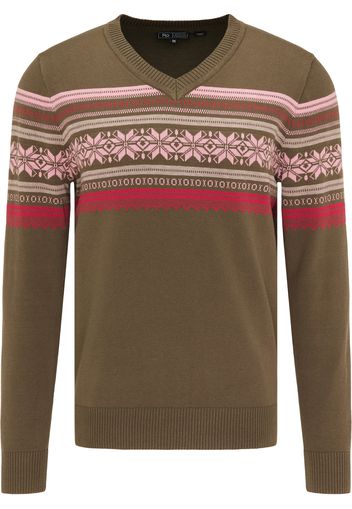 MO Pullover  marrone / grigio / rosa / lampone