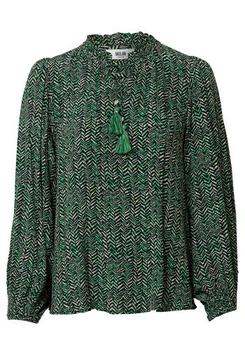 Moliin Copenhagen Camicia da donna 'Sally'  blu notte / verde / bianco