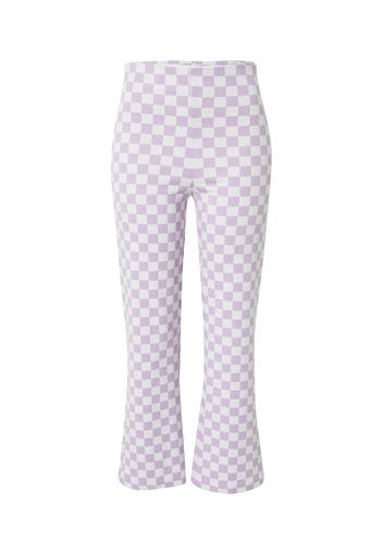 Monki Pantaloni 'Nova'  lilla pastello / bianco