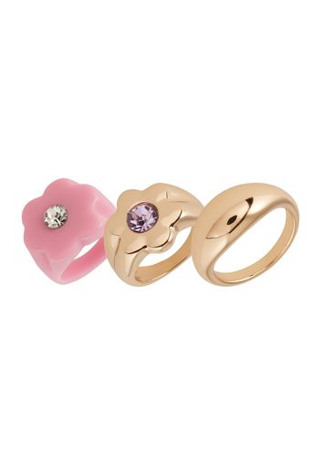 Monki Anello  oro / rosa / trasparente / lilla