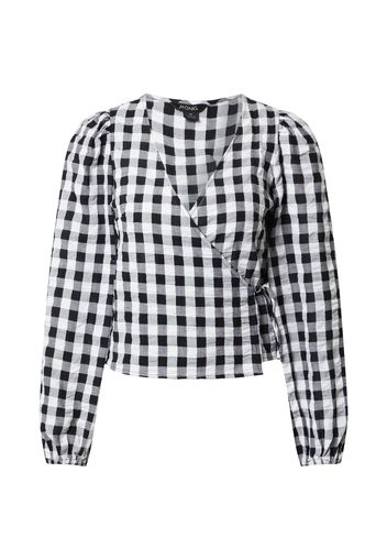 Monki Camicia da donna 'Molly'  nero / bianco