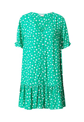 Monki Abito camicia  verde / bianco