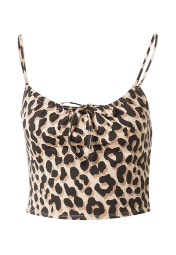 Monki Top  beige / nero / marrone