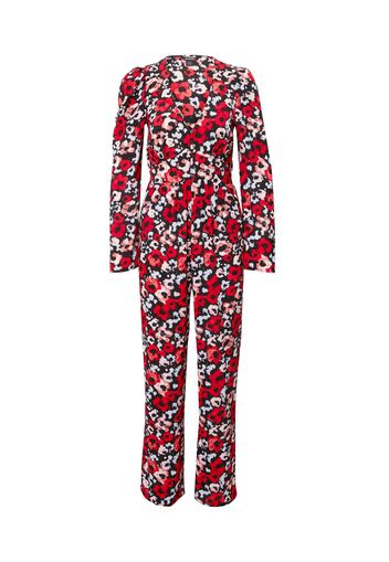 Monki Tuta jumpsuit 'Tinnie'  nero / rosso / bianco / rosa chiaro