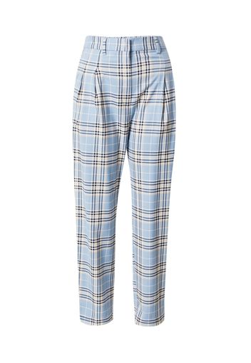 Monki Pantaloni con pieghe 'Tyra'  sabbia / blu chiaro / blu scuro / bianco