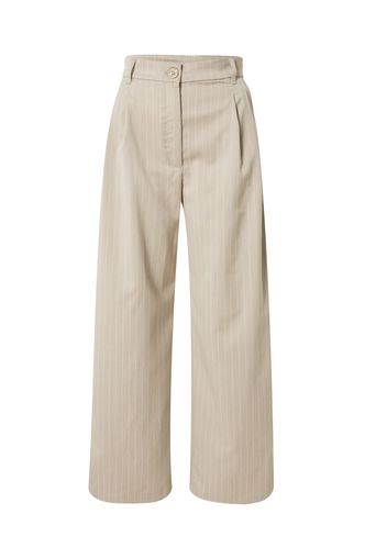 Monki Pantaloni con pieghe 'Ginny'  beige / bianco