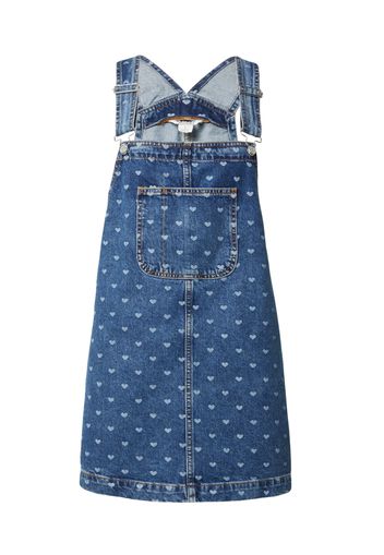 Monki Gonna con pettorina 'Georgia'  blu denim / blu chiaro