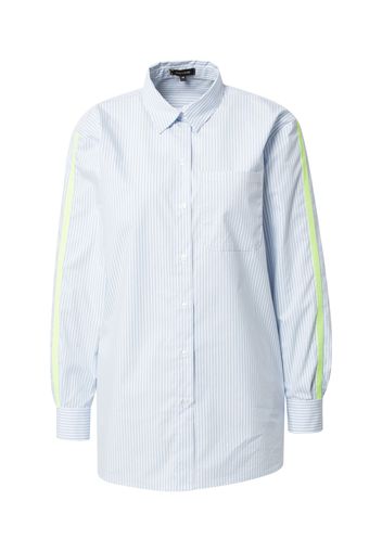 MORE & MORE Camicia da donna  blu chiaro / giallo neon / bianco