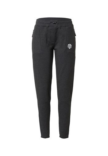 MOROTAI Pantaloni sportivi 'Comfy Performance'  grigio scuro / bianco