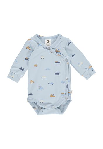 Müsli by GREEN COTTON Tutina / body per bambino 'Mini Me'  blu / blu chiaro / marrone chiaro / bianco