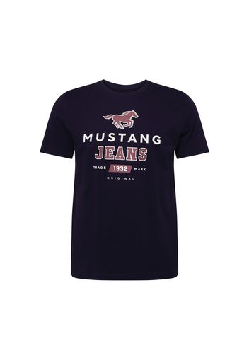 MUSTANG Maglietta 'Alex'  navy / rosso violaceo / bianco