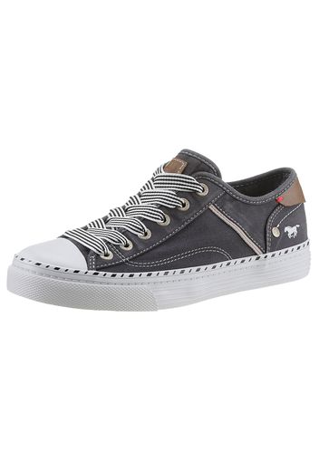 MUSTANG Sneaker bassa  marrone / grigio / rosso / nero denim / bianco