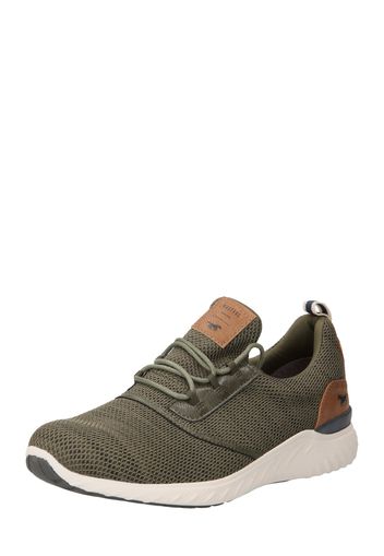 MUSTANG Sneaker bassa  marrone / verde scuro