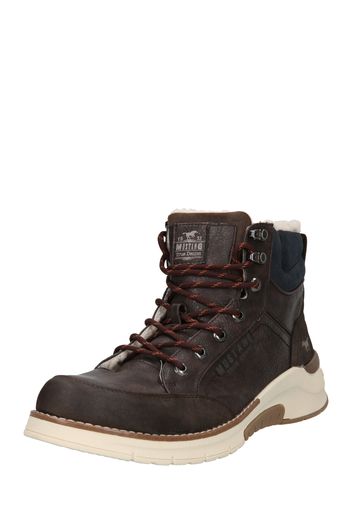 MUSTANG Boots stringati  marrone scuro / nero