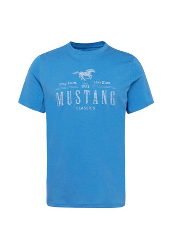 MUSTANG Maglietta 'Alex'  azzurro / offwhite