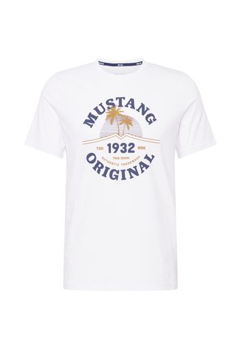 MUSTANG Maglietta 'Alex'  sabbia / blu / bianco