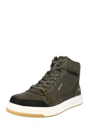 MUSTANG Sneaker alta  cachi / nero / bianco