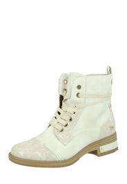 MUSTANG Stivaletto stringato  beige / bianco