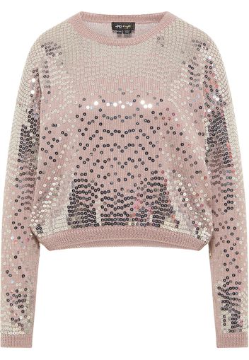 myMo at night Pullover  rosa antico / argento