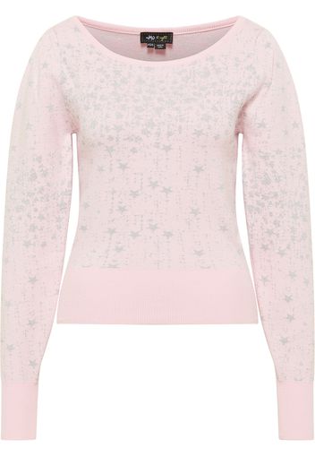 myMo at night Pullover  rosa pastello / argento