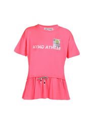 myMo ATHLSR Maglia funzionale  grigio / kiwi / rosa neon / bianco