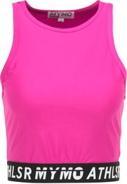 myMo ATHLSR Top sportivo  rosa neon / nero / bianco