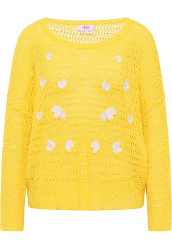 MYMO Pullover  giallo / bianco / rosa