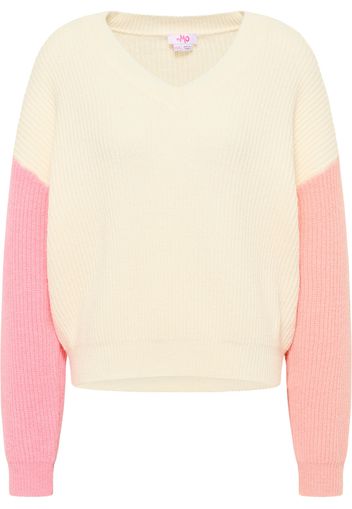 MYMO Pullover  rosa / bianco lana