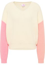 MYMO Pullover  rosa / bianco lana