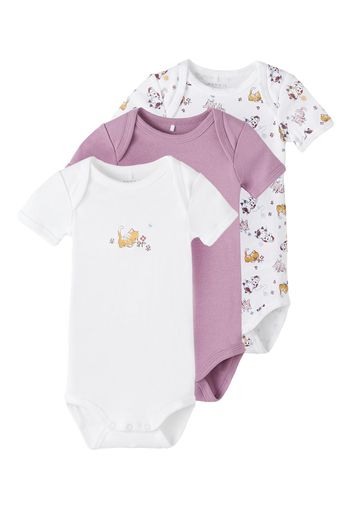 NAME IT Tutina / body per bambino 'VALERIAN'  lilla / bianco / giallo / marrone